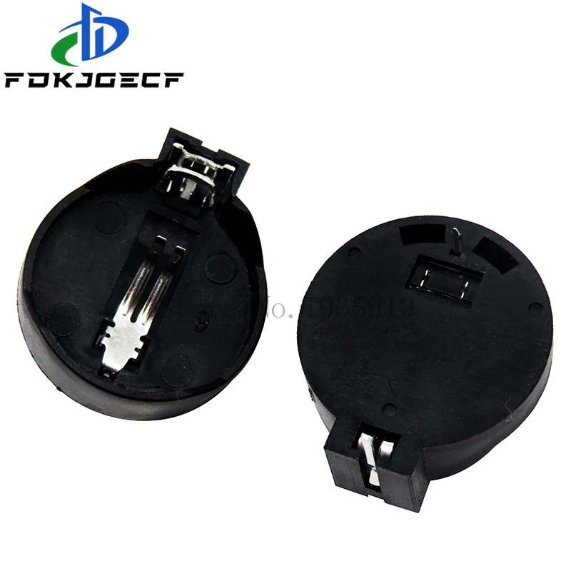 10 قطعة أسود CR2025 CR2032 3 فولت زر عملة خلية البطارية المقبس حامل حافظة CR2032 حامل البطارية 2032 #2