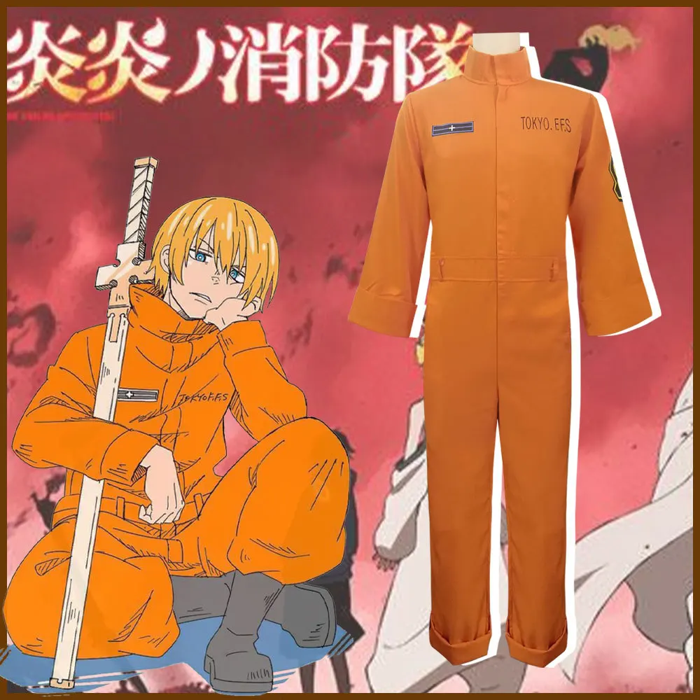 

Anime Enn Enn No Shouboutai Fire Force Costume Uniform Maki Oze Cosplay Kotatsu Tamaki Fire Service Set Shinra Kusakabe Cosplay