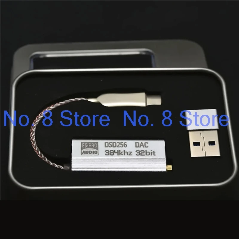 New DAC ES9318 Headphone Amplifier HiFi Decoding AMP Adapter Sound Card For Android Phones Win10 Type C to 3.5MM Adapter