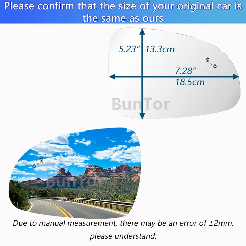With BSD Heated For KIA SPORTAGE 2016 2017 2018 2019 2020 2021 Side Rearview Mirror Glass/87611/21-D9000 Wing Mirror/Car Part