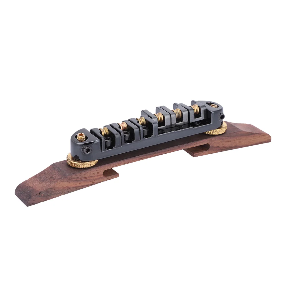 

Roller Bridge Tailpiece Tailpiece Bridge Tailpiece Rosewood Base Bridge with Roller for 6 String LP SG Jazz Guitar Guitar Part