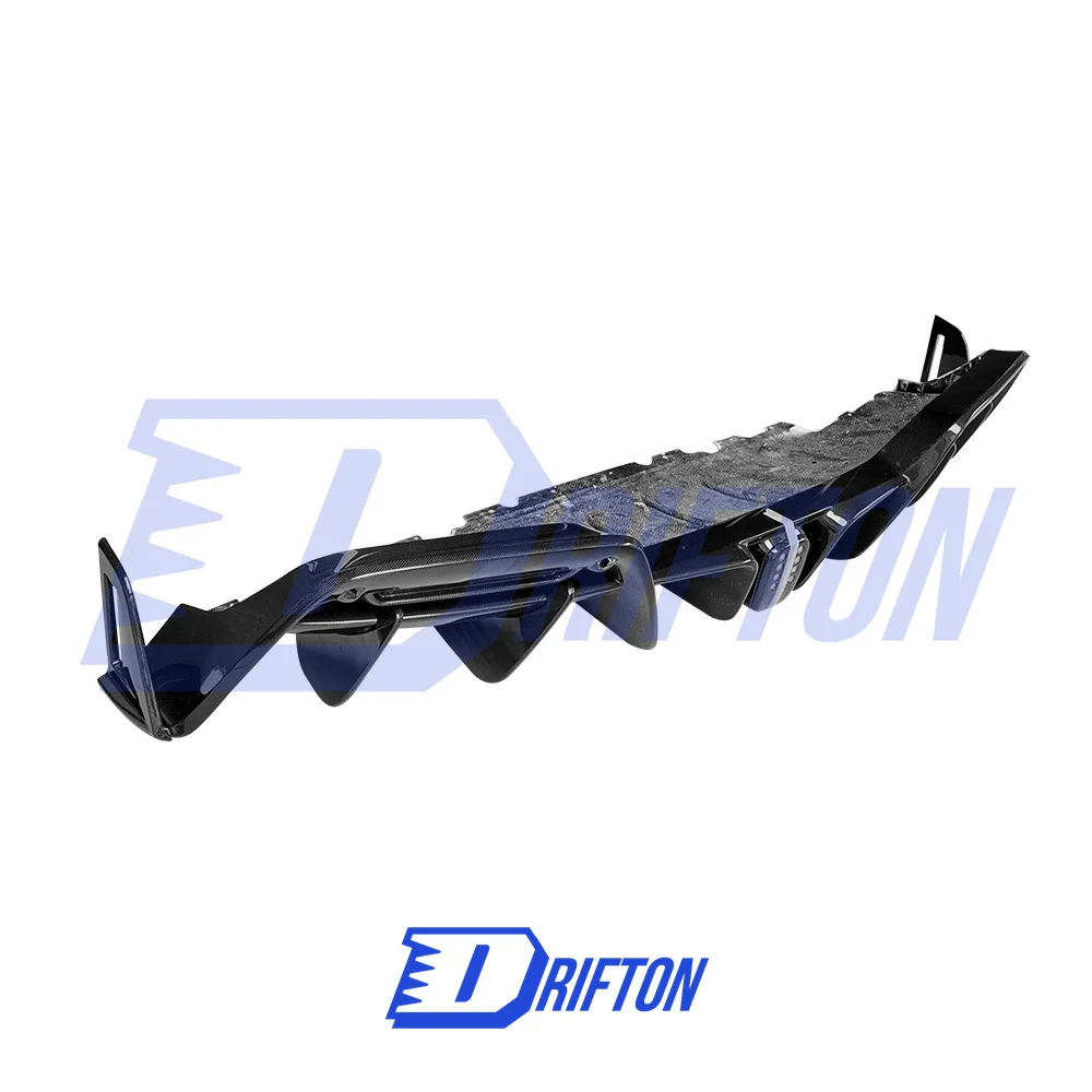 Rear Bumper Diffuser for Ferrari 296 Dry Carbon Fiber Racing Body Kit