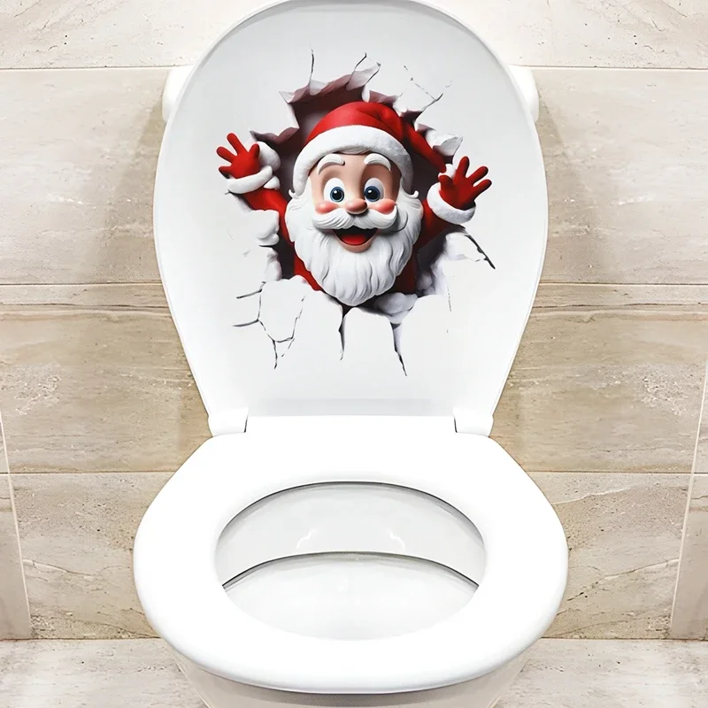 Weihnachten Schneemann Toilette Aufkleber Frohe Weihnachten Party Dekoration 2025, Weihnachten Badezimmer Dekor Navidad Natal Neujahr Geschenk 2026 – Detail 6