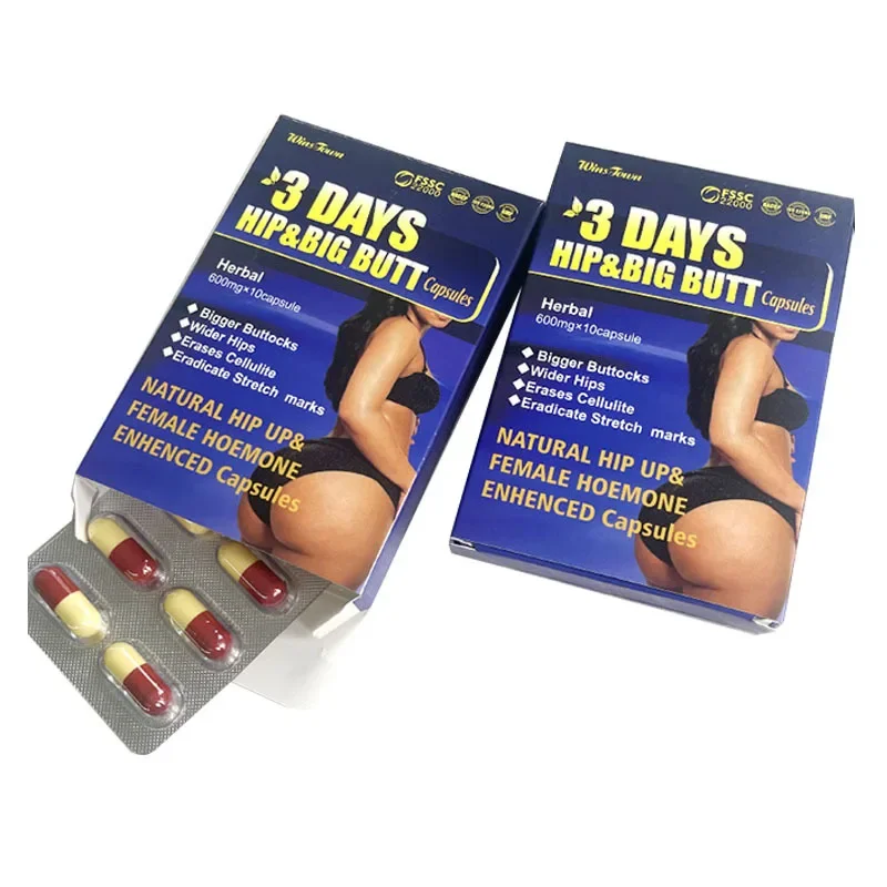 Natural 3 DAYS Hip Big Butt Caps Buttock Enlargement Pills, Big Ass Buttock Lift, Firming Massage, Hip Care, Health Food