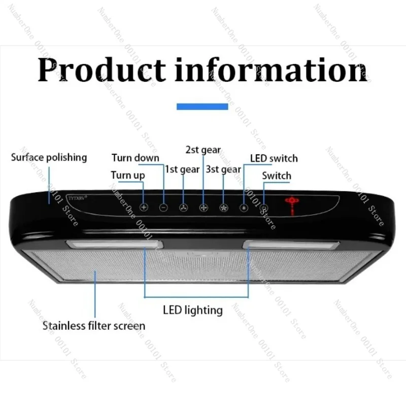 12V Caravan Range Hood Stainless Steel with LED Light, Removable for Easy Cleaning Motorhome Camper Kitchen
