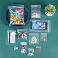 100Pcs Thicken Zipper Sealed Bags Clear Plastic Storage Bag for Small Jewelry Food Packing Reclosable Ziplock Sealing Bags 2