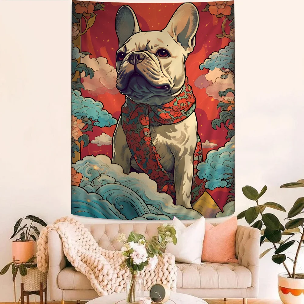 

Стильный Большой Настенный Гобелен с принтом собак, недорогой настенный богемный настенный гобелен в стиле хиппи, мандала, домашний декор