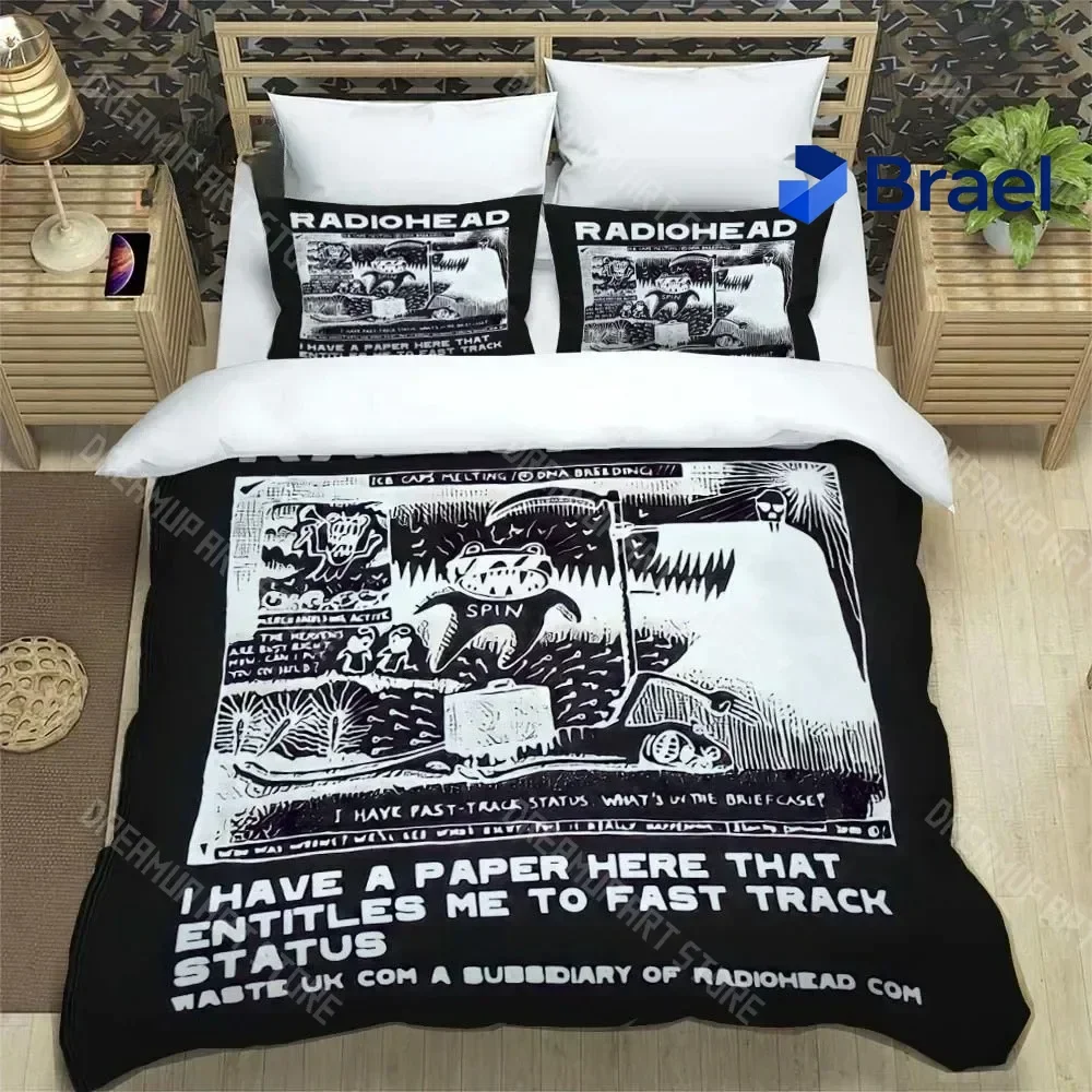 Exquisite 3D Print United Kingdom Rock Band R-Radiohead Bedding Sets Exquisite Bed Supplies Set Duvet Cover Bed Comforter Set Lu