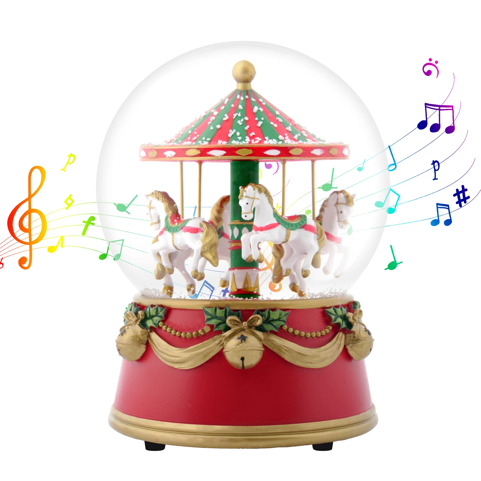 

Christmas Music Box Carousel , Holiday Melodies for Home Decor, Perfect Gift for Family, Friends, Kids on Birthday, Christmas