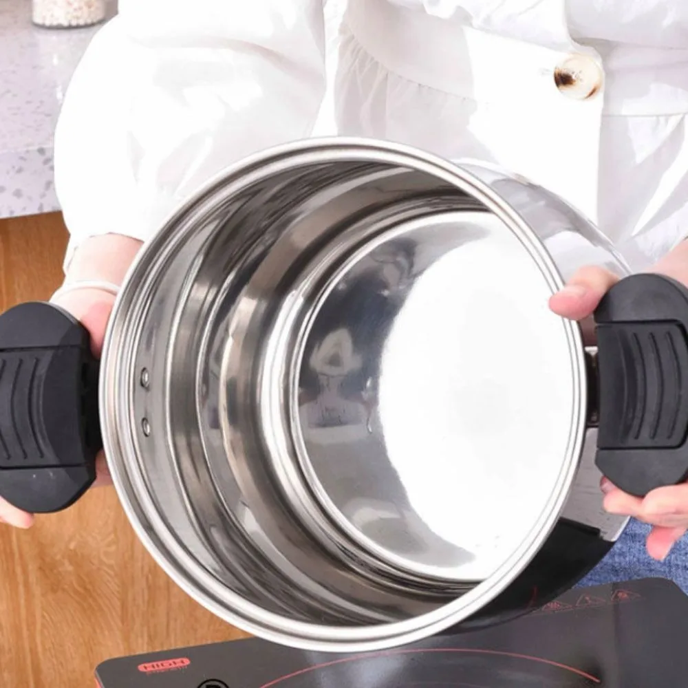 304 Stainless Steel 8 L Soup Pot Micro-Pressure Cooker Kitchen Cookware Non-Stick Large Capacity Anti-scalding Stockpot Porridge
