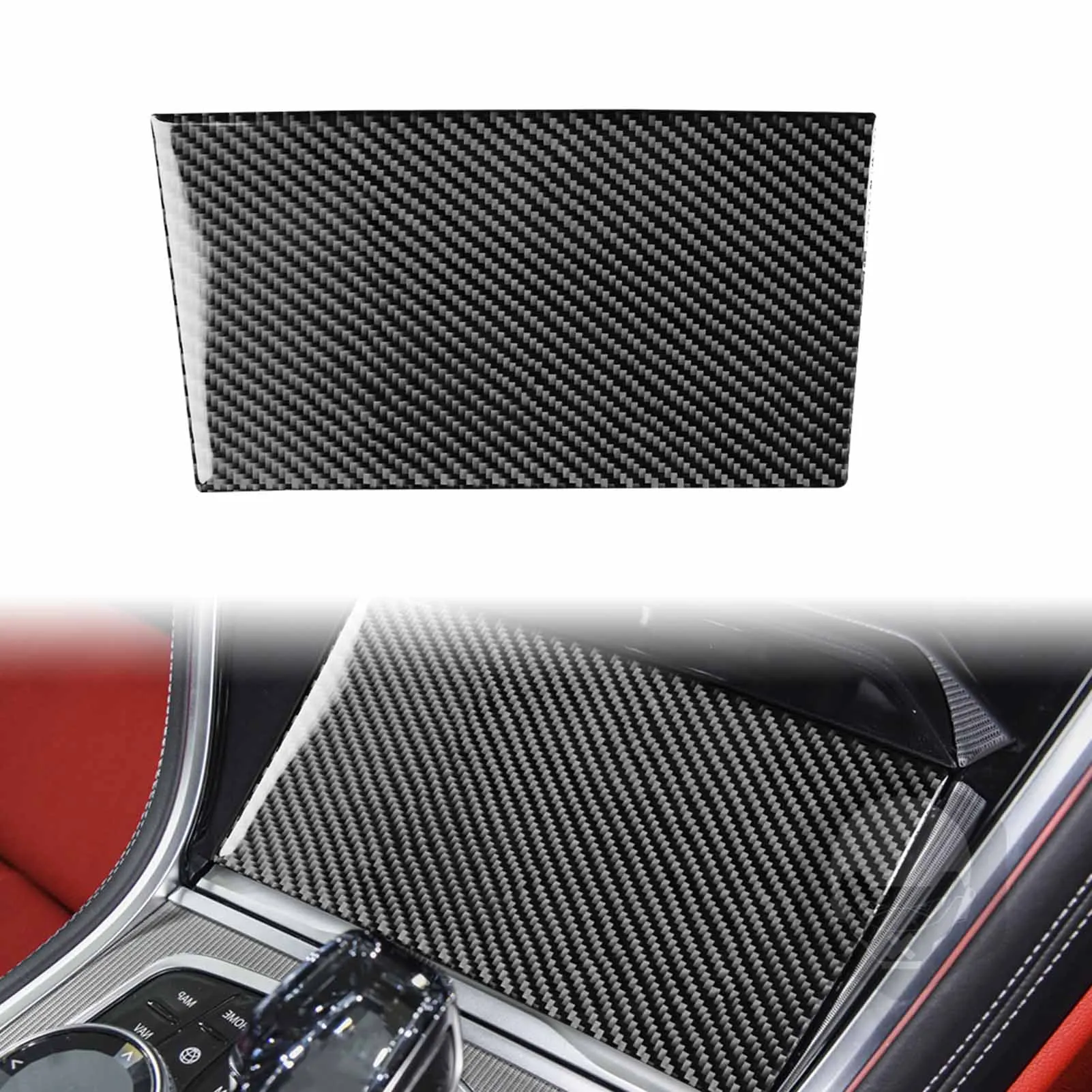 

Carbon Fiber Car Center Console Container Box Panel Trim Sticker For BMW G14 G15 G16 8 Series 2019-2023 Car Interior Accessorie