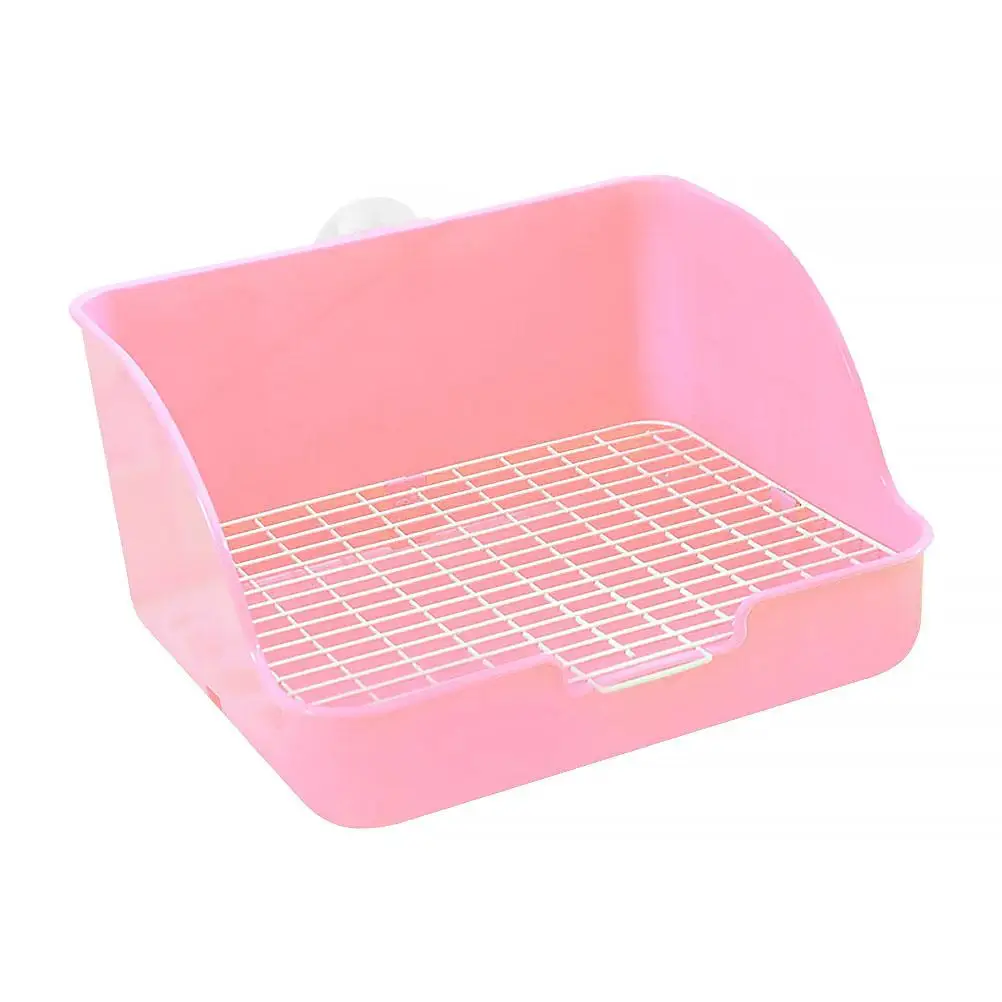 

Garden Pet Toilet Rabbit Potty Urine Rectangular Litter Box Small Cage Supply Plastic