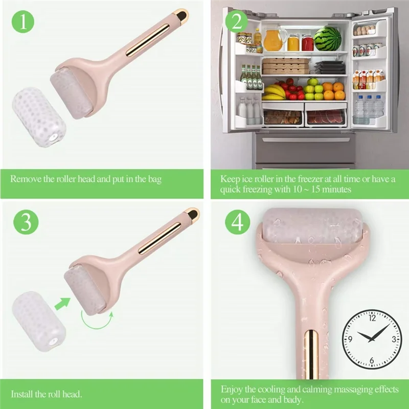 Rouleau de glace pour le visage, Lifting, lissage des rides, outil de refroidissement pour soins de beauté-A77G