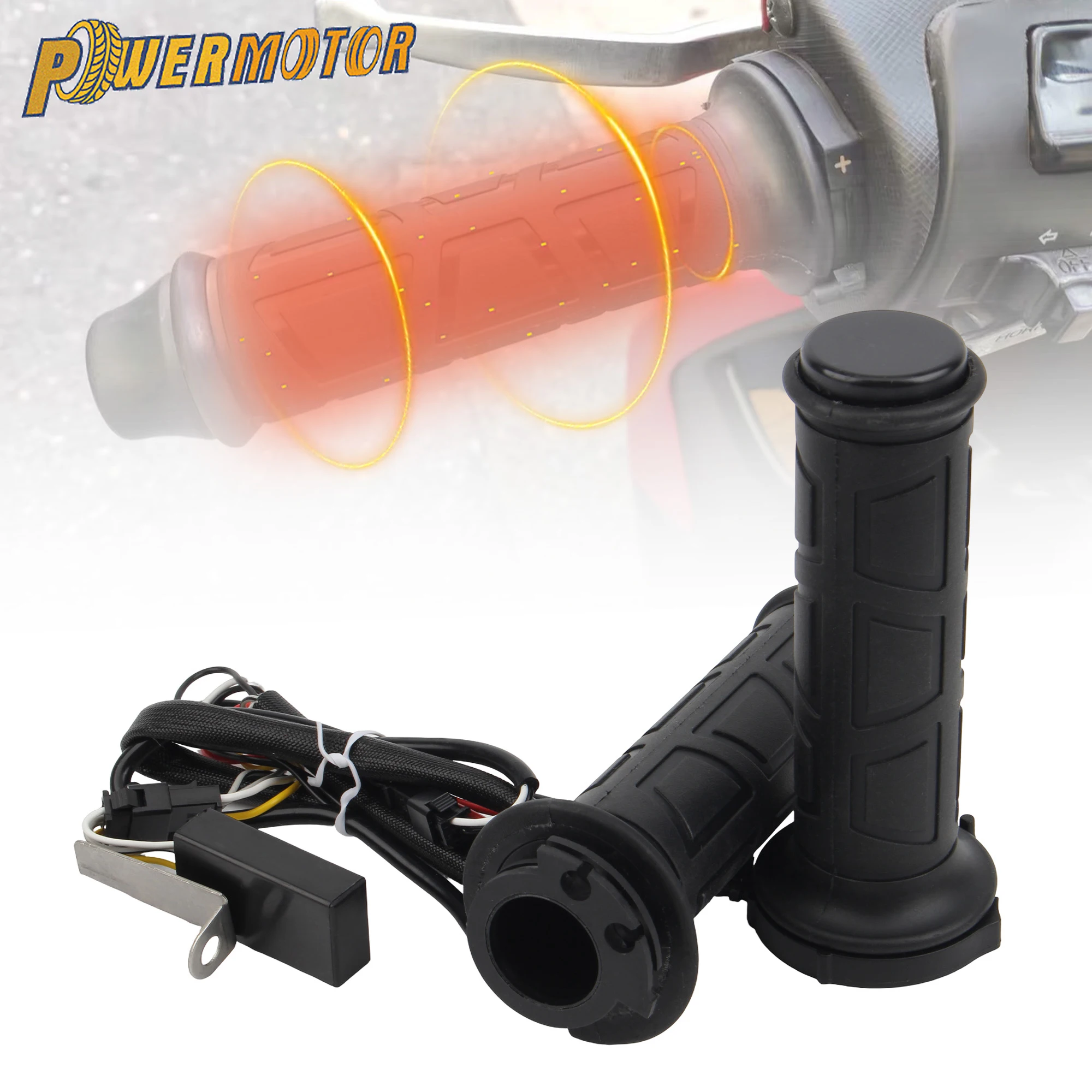 

7/8in 22mm Motorcycle Hot Heated Grips For SUZUKI KTM Honda ATV UTV Electric Bicycle Enduro DirtBike 12V Universal Grip Parts