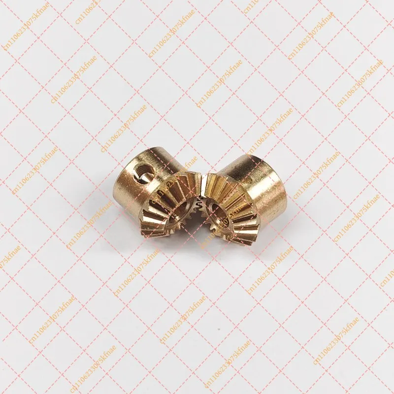 2Pcs Brass Bevel Gears | Module 0.5, 20T, 90-Degree Right Angle Transmission (2/3/4mm Bore)