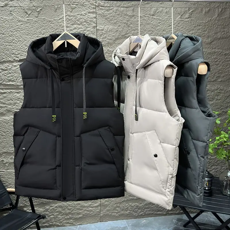 Vest Men Autumn Winter New Down Cotton Thickened Casual Jacket Students