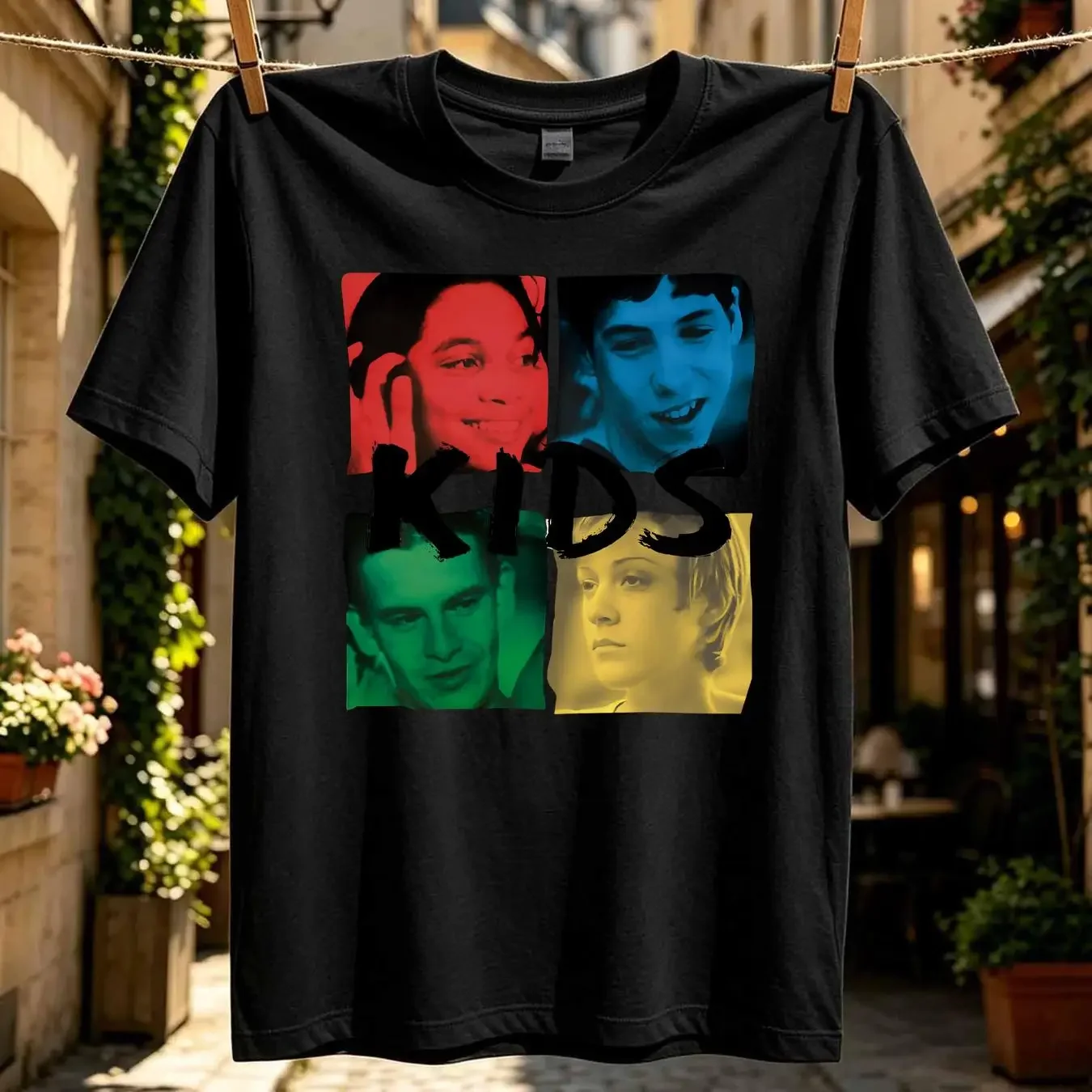 washed T Shirt KIDS 1995 Cult Classic Film by Larry Clark  vintage Washed Stylish Slightly streetwear Comfortable