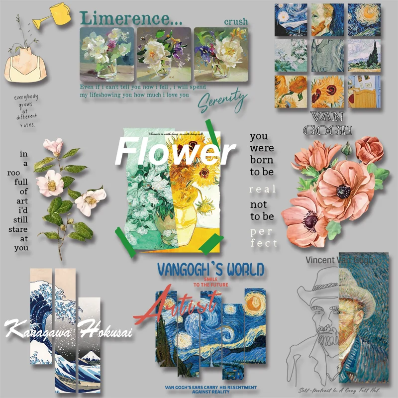 

Oil Painting Flower Letter Name Painting Pattern Iron On Transfer Accessory Patch for Clothes Washable Stickers on Fabric