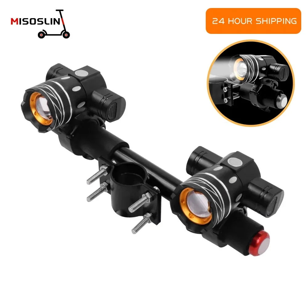 LED Headlight Electric Scooter Parts USB Rechargeable Front Lamp For Ninebot MAX G30 for Xiaomi 1S M365 PRO2 1200 mAh Flashlight