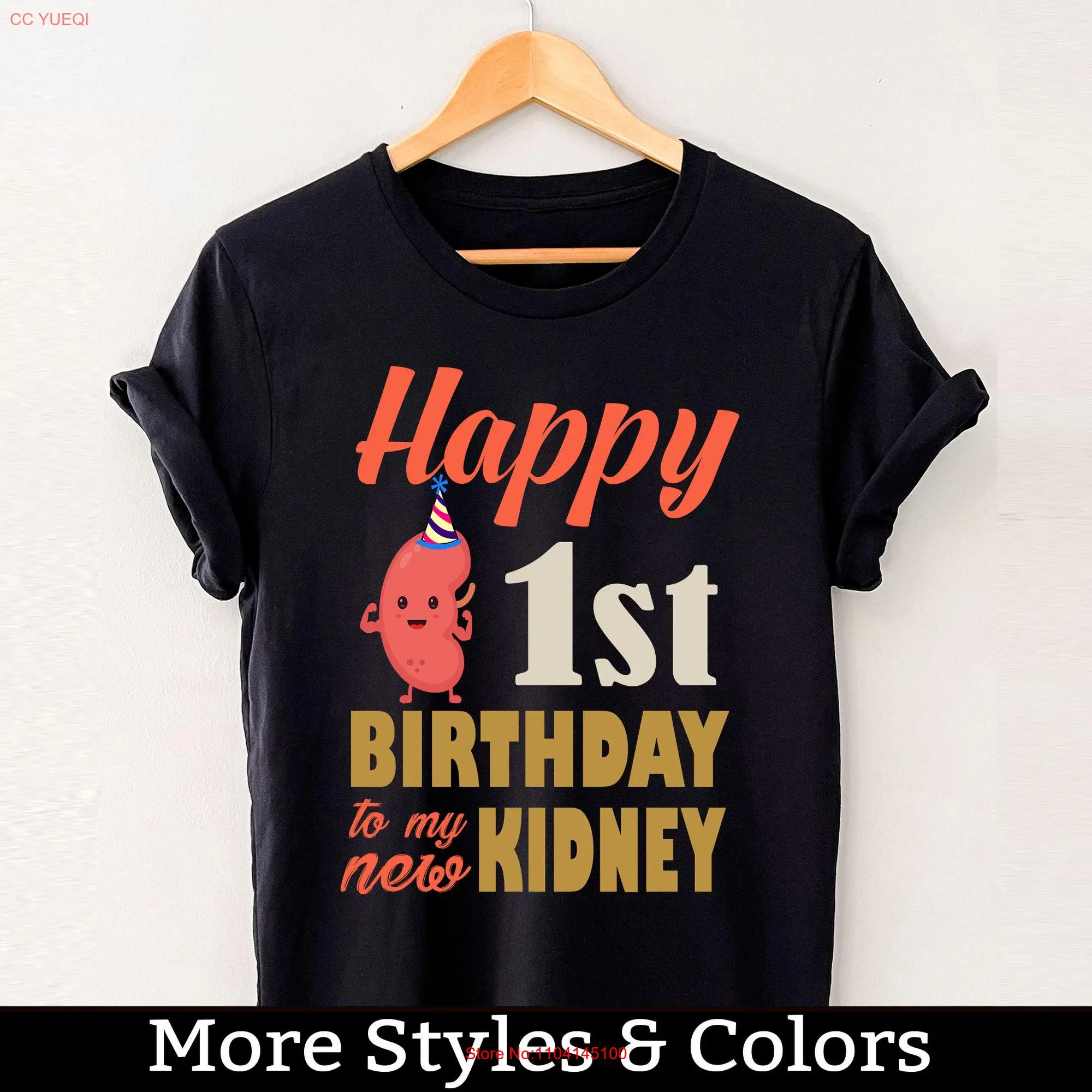 Kidney Transplant Anniversary T Shirt Organ Donation Recipient Donor long or short sleeves