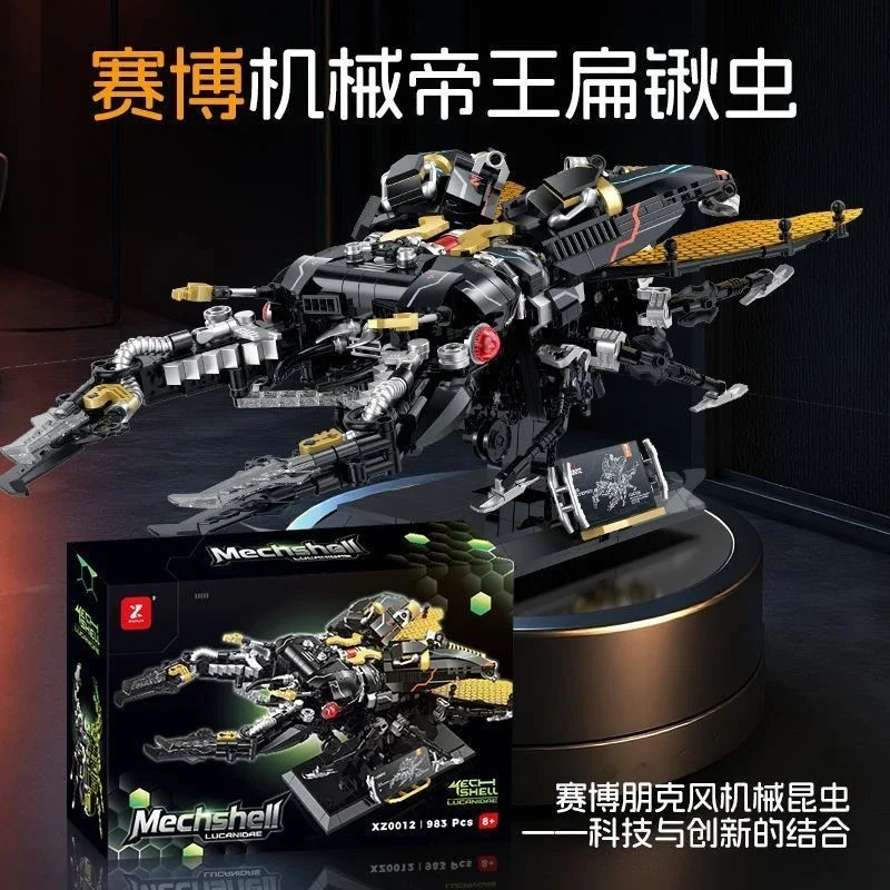 

Mechanical Insect Building Block Model Kit Cyber Steampunk Educational Assembly Toy For Boys Teens Desk Display Birthday Gift