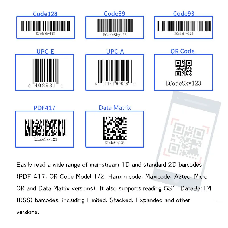 Ecodesky 1D 2D Production Line Barcode Scanner EMT6552 QR Code Scanner Embedded for Cash Register
