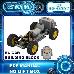 Professional Technical RC Car MOC building block Four wheel drive 4WD differential mechanism Dual Power motor Kids Toys Gift
