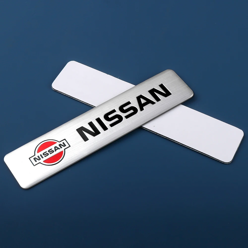 Car 3D Aluminum Alloy Body Side Fender Trunk Badge Stickers For Nissan Nismo Qashqai Juke Micra Leaf Sentra Patrol Tiida X-trail