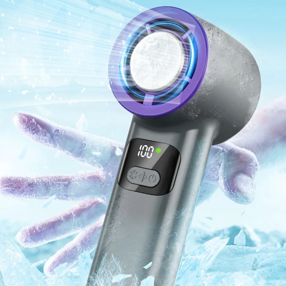 Портативный ручной турбовентилятор, 100 уровней, цифровой дисплей, охлаждение, 4000 мАч, вентилятор, портативный ручной вентилятор для кондиционирования воздуха, уличный инструмент