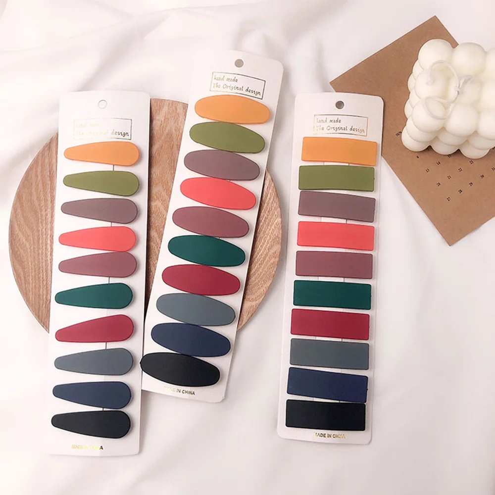 

Женский простой Макарон Morandi цвета головной убор модные матовые заколки для волос аксессуары для волос BB заколки для волос