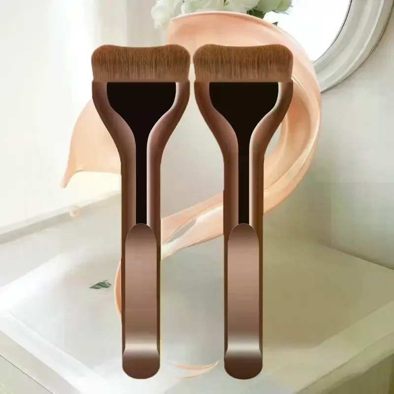 1/2PCS Ultra Thin Foundation Brush Synthetic Bristles Precision Application For Liquid Cream Streak-free All Skin Types Tools