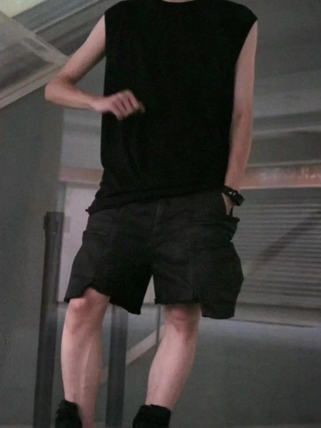 24SS High Street Fashion Dark Ro Style Cargo Washed Denim Shorts Men's Cargo Pockets Casual Loose Jean Shorts Pants