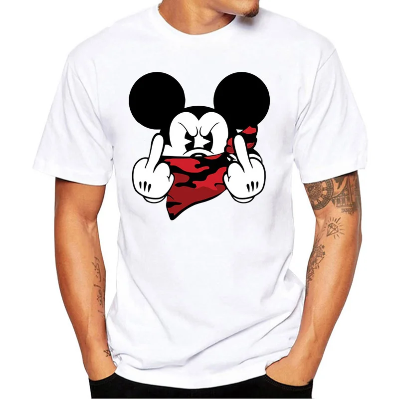 Spoof Mickey Mouse  Iron-on Transfers for Clothing Patches for Disney Clothes Women Mem Kids Funy Cartoon Heat Transfer Stickers