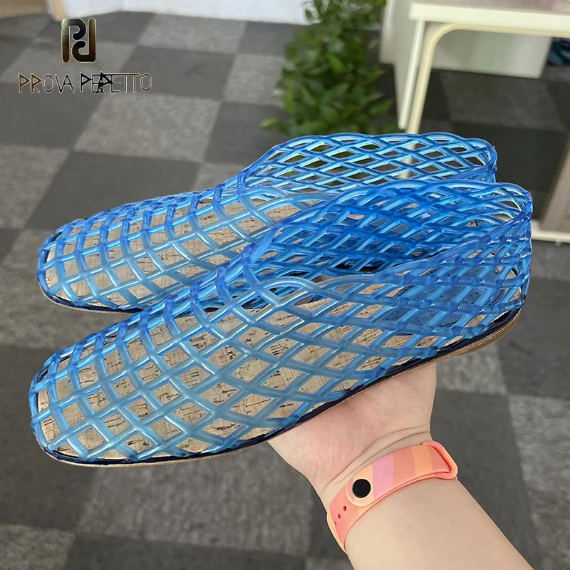 

Crystal Jelly Sandals 2024 New Coming Runway Summer All Match Rubber Shoe Red Blue Clean Crystal Bling Flat Comfortable Sandalia