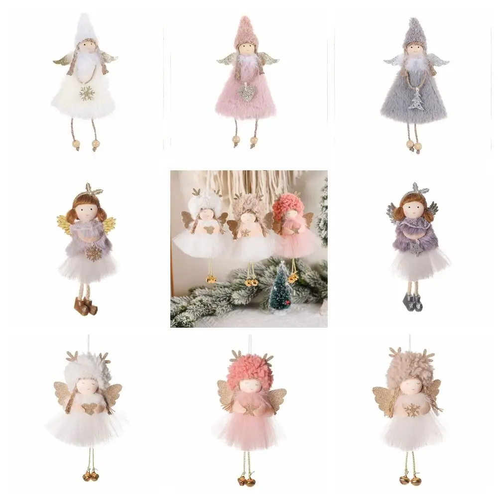 Durable Cute Xmas Tree Hanging Ornaments Angel Doll Fashionable Angel Doll Pendant Plush Plush Gauze Skirt Angel Kids Gifts