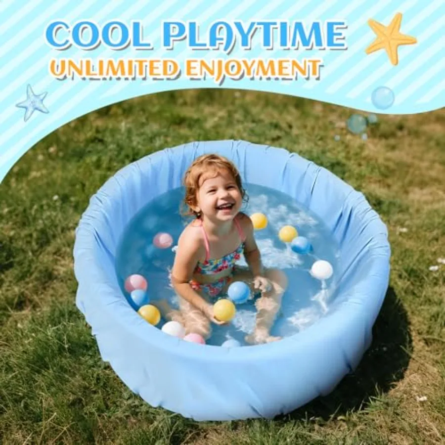 Piscina Rotonda per Bambini 90x30 cm - Adatta come Tavolo d'Acqua, Compatibile con Giochi per Bambini e Uso Interno/Esterno, Ottima come