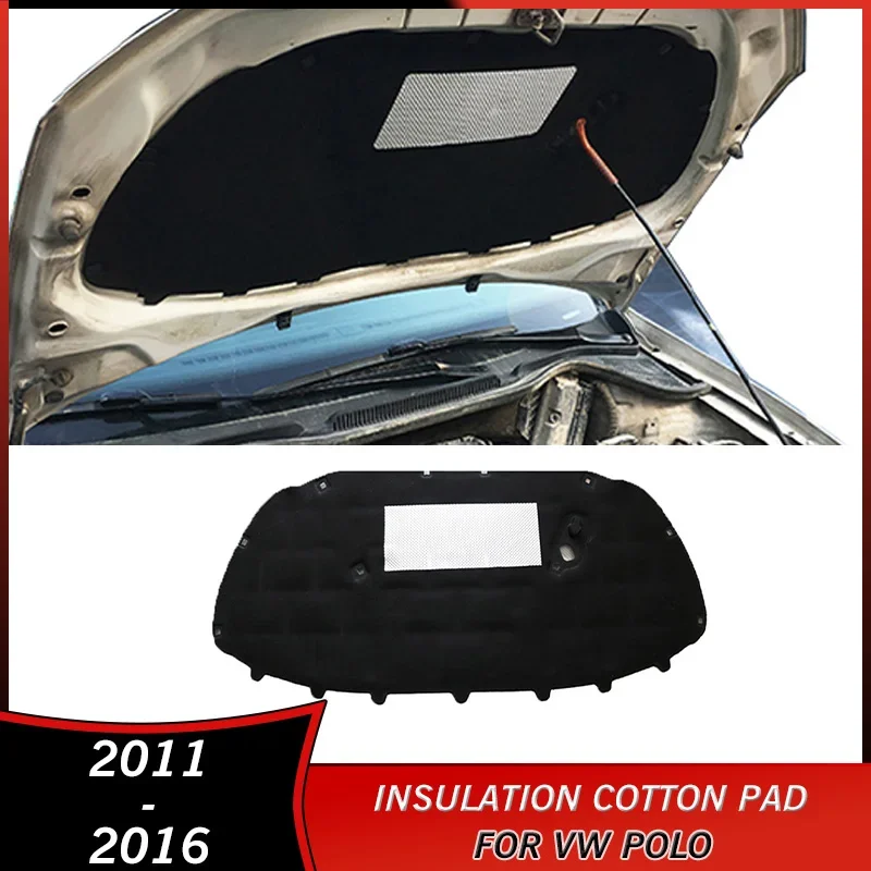 

2011-2016 Heat Sound Insulation Cotton Pad for VW Volkswagen Polo 2012 2013 2014 2015 Accessories Soundproof Firewall Cover Mat