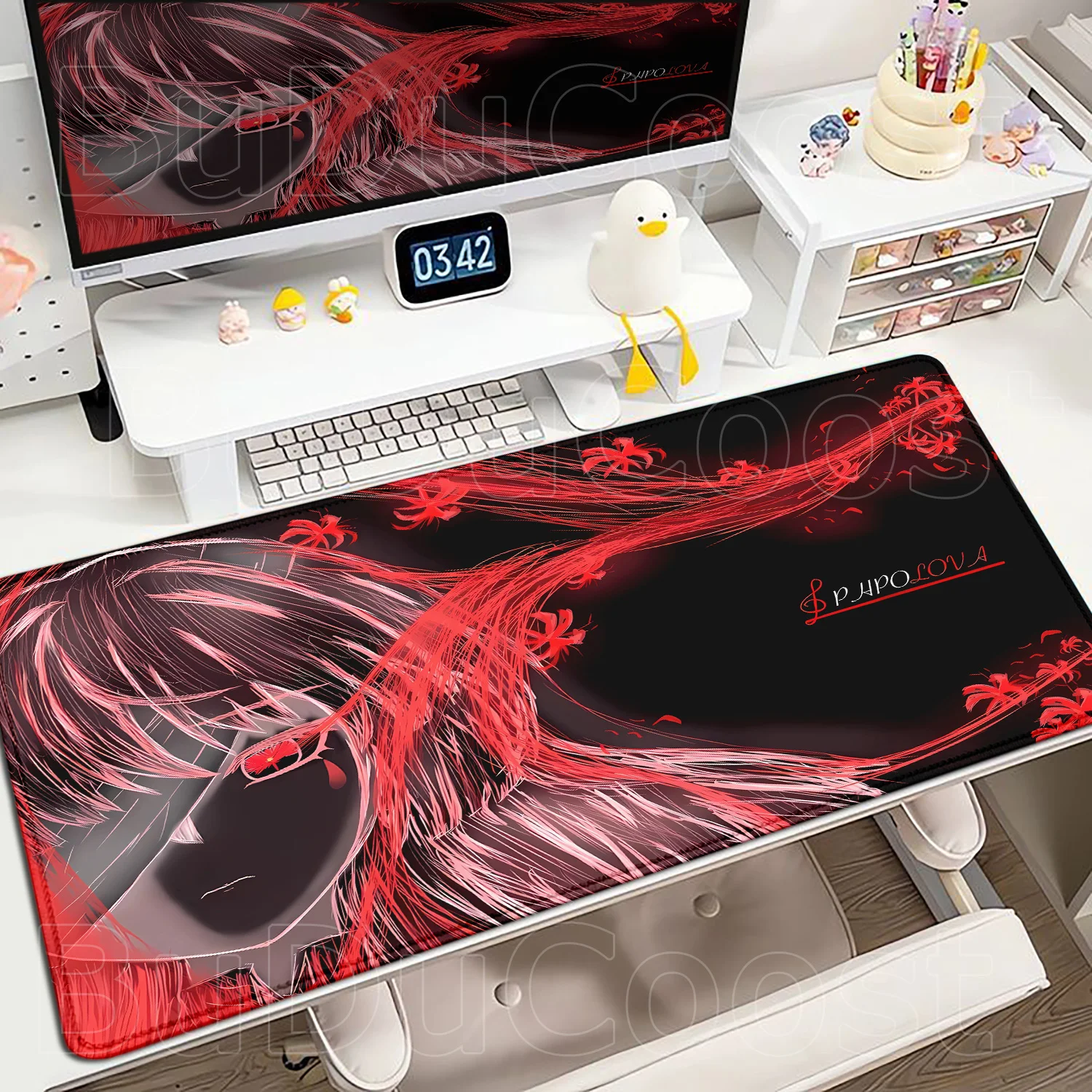 

Cute New Chisa Phrolova Luno Desk Mat Wuthering Waves Mouse Pads Anime Girl Gaming Mouse Pad Table Rubber Desktop XXL Mat