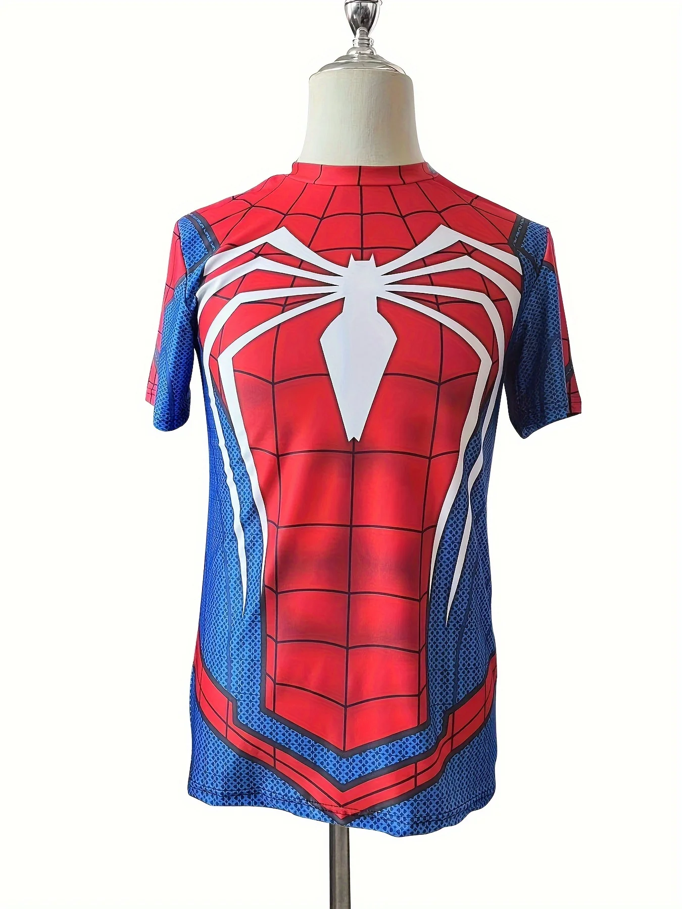 Cross-border Spider Clothes Digital 3D Short Sleeve T-shirt Sports Tight-fitting Top For Men Fitness Superhero T-shirt For Men