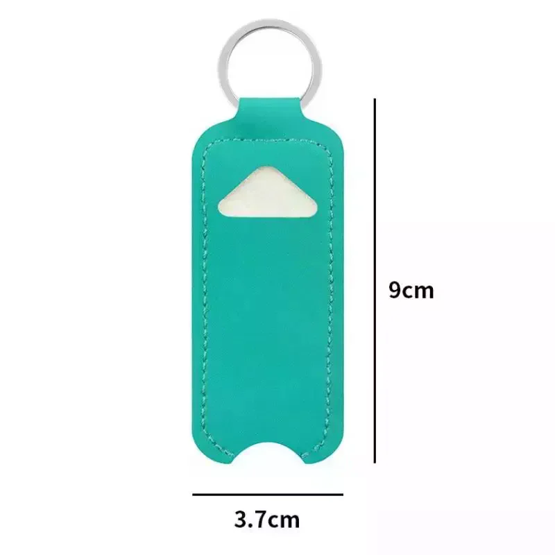 Pu Leather Chapstick Pouch Keys Ring Lipstick Lip Gloss Bag Keychain Holder Portable Lip Balm Bottle Packaging Cover Key Ring view 6