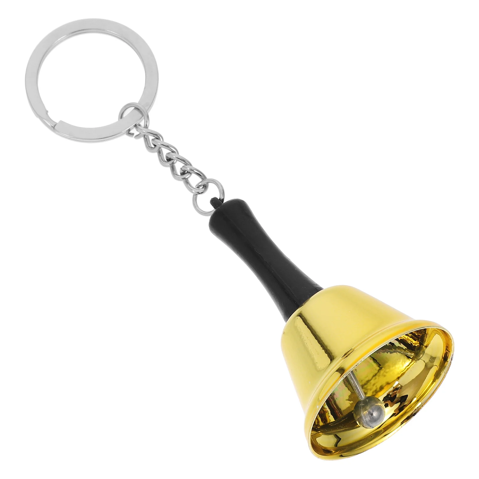 

Golden Mini Bell Keychain for Kids Smooth Metal Handheld Ideal Kindergartens Homes Restaurants Cafes Auditory