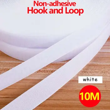 10metrový nelepicí magický nylonový popruh, šicí suchý zip, nelepicí upevňovací pásky bez lepidla, příslušenství pro kutily 20/25/30/50 mm, bílá 8 nejlepší prodej suché zipy - №3