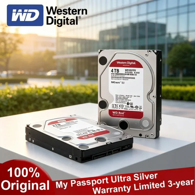 WD Red Internal Hard Disk Drive 3.5" Western Digital SATA III 5400RPM 64MB Cache 4TB 6TB HDD For NAS Server Desktop Home Storage