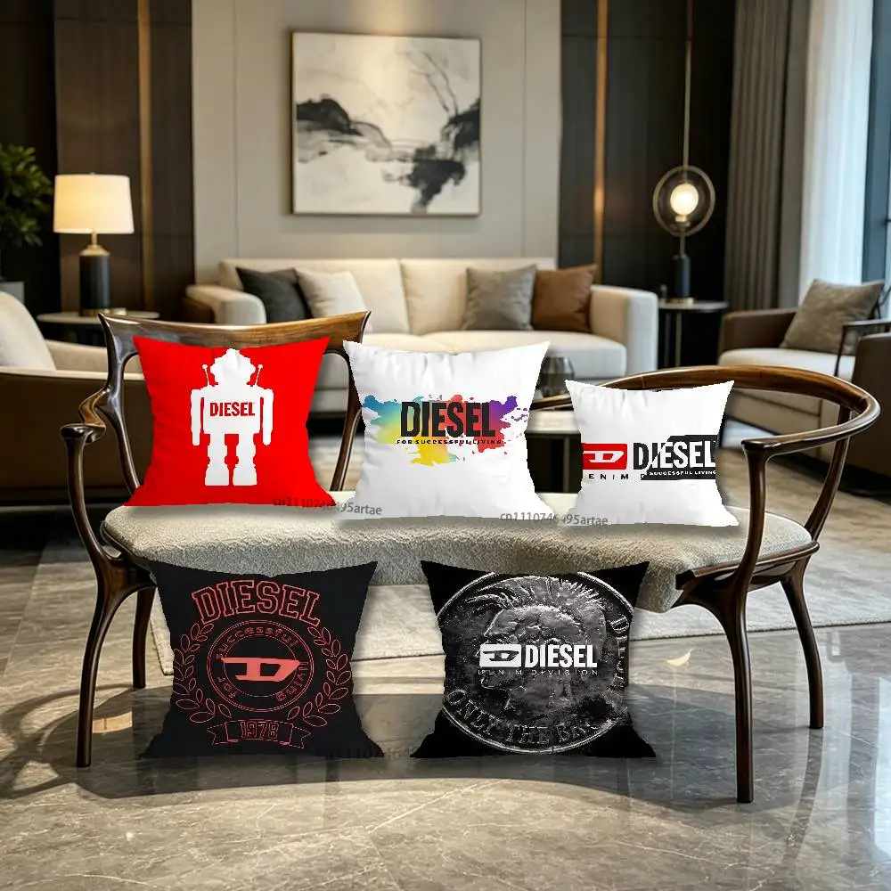 

B-Brand D-Diesel Pillow Case For Home Bedroom Car Office Decoration Living Room Sofa Cushion Cover Suitable
