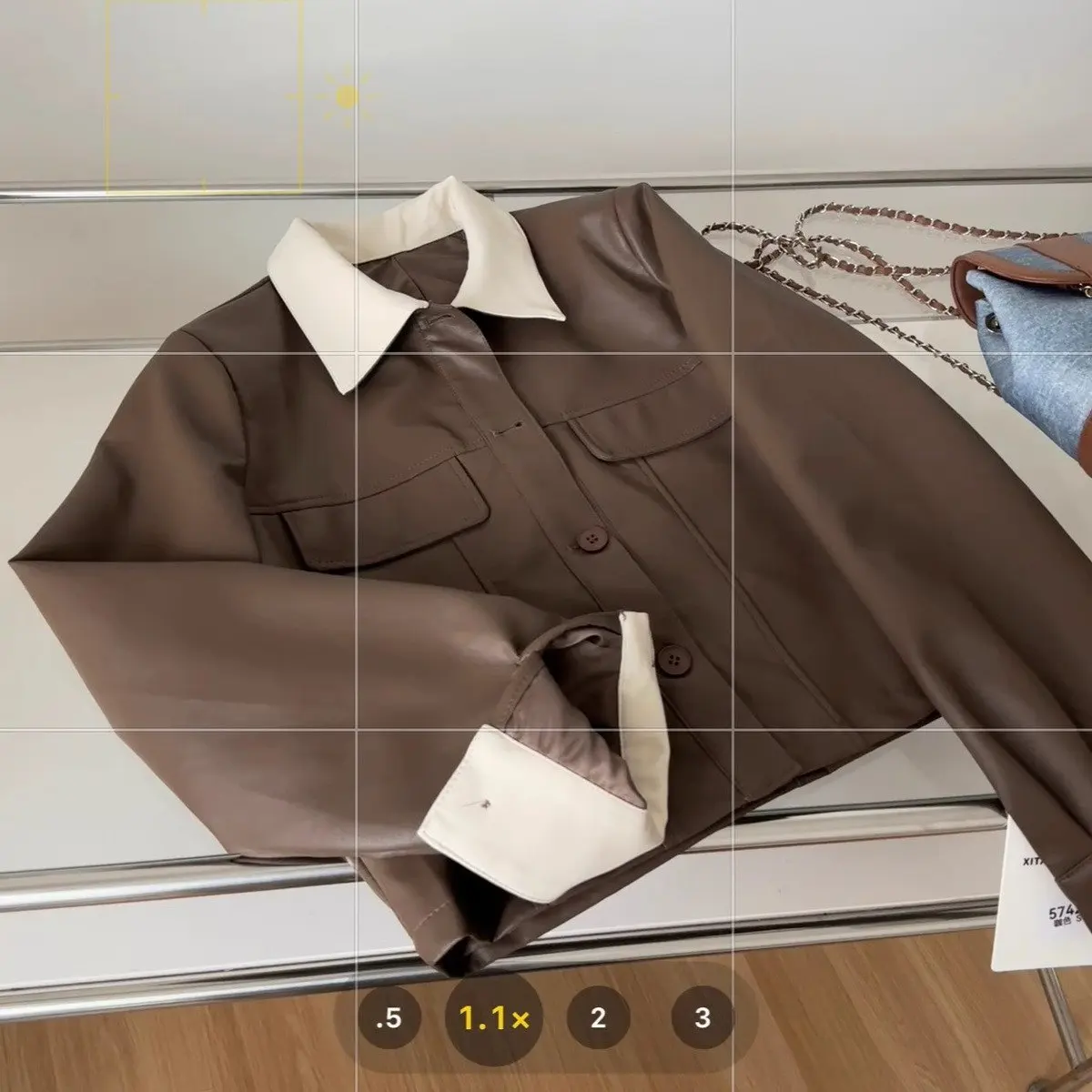 Moda cor contraste couro do plutônio jaqueta feminina manga longa único breasted casaco curto primavera outono casual outerwear topos