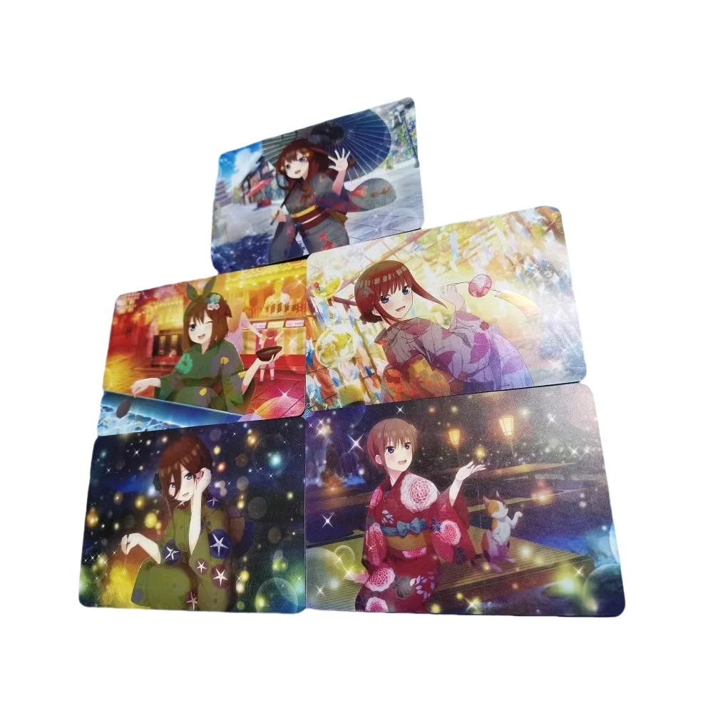 DIY The Quintessential Quintuplets Summer Festival Series Kartenset 10 Stück Anime Periphere Spielsammlungskarte Weihnachtsgeschenk