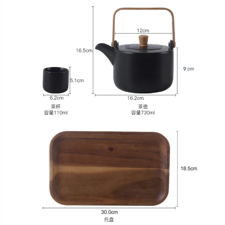 Nordic ceramics Tea set Coffee cup Suit Afternoon Household Scrub tray Kitchen decoration storage pot with - Image 6