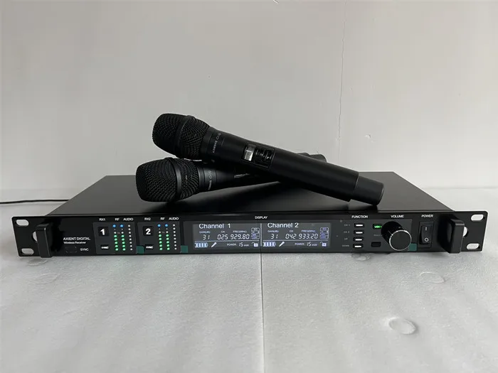 True Diversity AD4D professional condenser mic handhold lavalier headset uhf Dual Channel stage sound wireless microphone