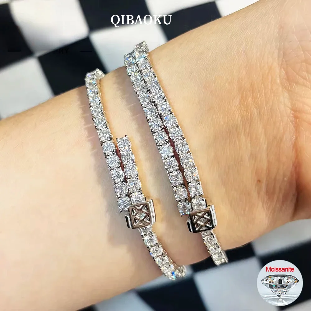 FCGJHW 3mm Moissanite Adjustable Tennis Bracelets S925 Silver for Women Men Hiphop Hand Chains Fine Jewelry Gifts GRA 2026