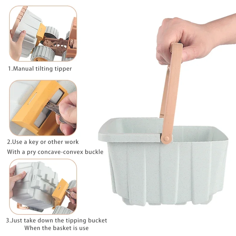 1 قطعة شاحنة هندسية عكسها ألعاب الشاطئ سيارة شاحنة قلابة أدوات اللعب الرملية محمل الشاطئ يمكن محاكاة تفريغ